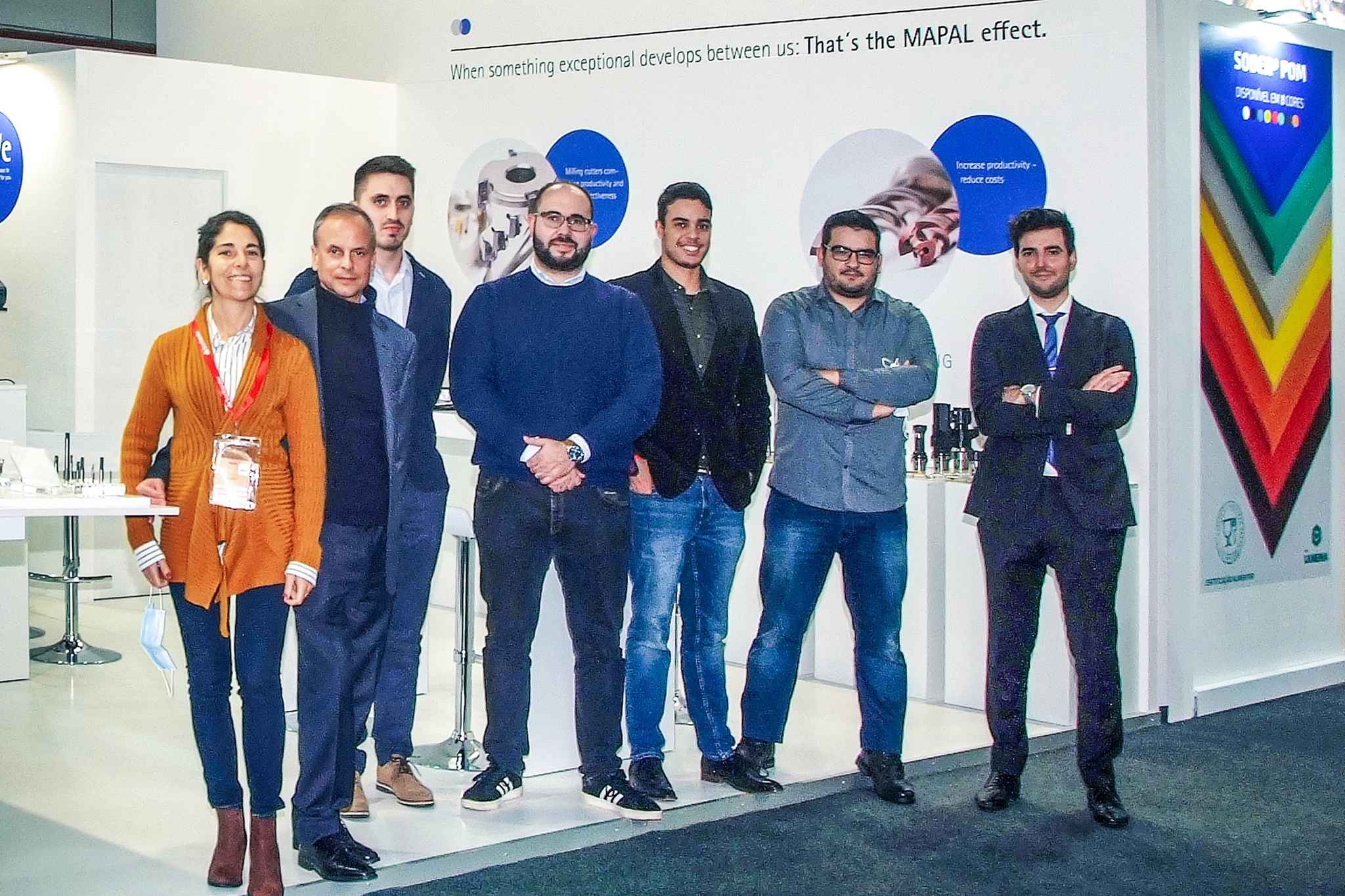 v. l.: Ana Nunes, Geschäftsführer Rui Moreira, João Nascimento, António Santos, Wesley Reis, Marco Vieira, André Bastos